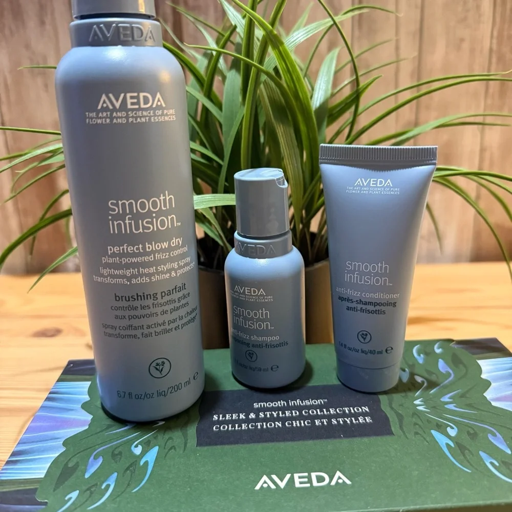 New AVEDA Smooth Infusion Haircare Set